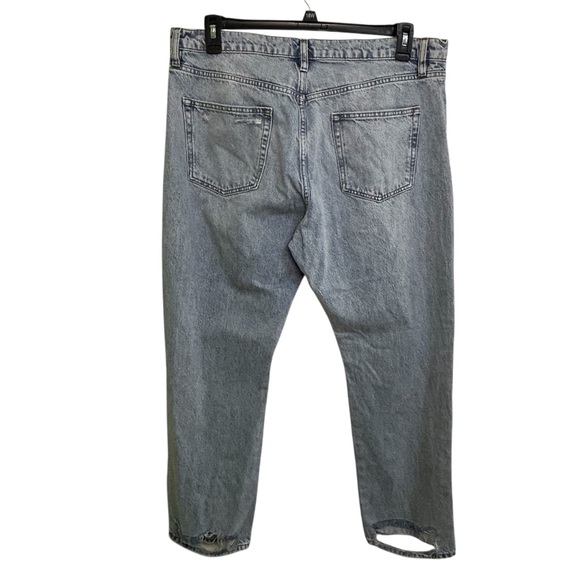 Frame Women’s Denim Blue Straight Jeans Le Slouch Casual Distressed Sz 32 - Picture 14 of 14